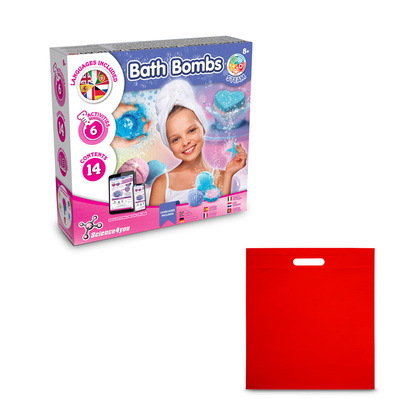 Bath Bombs Kit IV. Gra edukacyjna dostarczany z torebką prezentową z włókniny