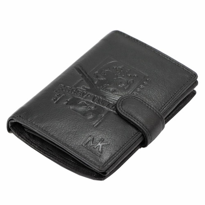 Portfel męski skórzany TCC 5601B-6 RFID Czarny