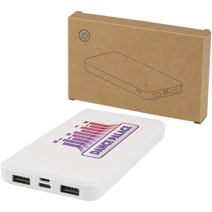 Intan powerbank o pojemności 10 000 mAh i mocy 10 W z tworzyw sztucznych pochodzących z recyklingu
