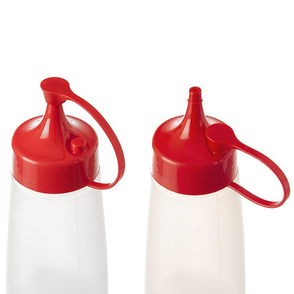 Butelka z dozownikiem i zatyczką / dyspenser pojemnik do sosów 525 ml