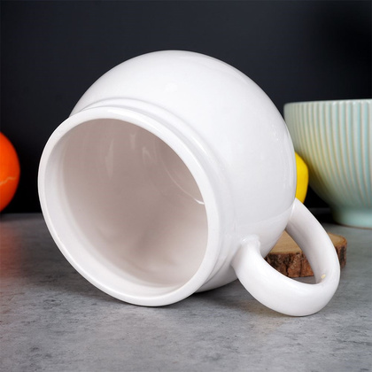 Kubek ceramiczny biały serce 430 ml