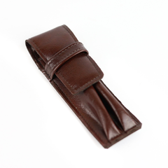 068 Piórnik skórzany 2-komorowy - jasny brąz KEMER