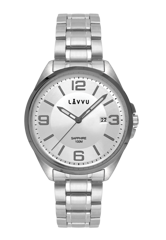 LAVVU Zegarek ze szkłem szafirowym ​ HERNING Grey