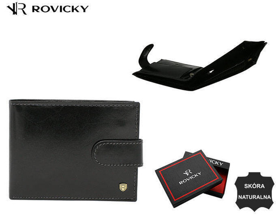 Skorzany portfel meski z systemem RFID