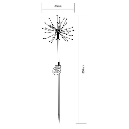 LAMPA SOLARNA DMUCHAWIEC DRZEWKO FAJERWERKI 80CM 90 LED