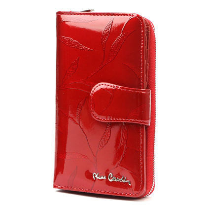 Duży skórzany portfel damski Pierre Cardin