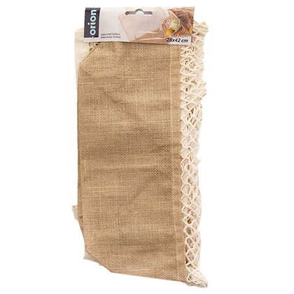 Torba siatka reklamówka bawełniana jutowa na zakupy zakupowa pleciona NATURAL 42x13x28 cm