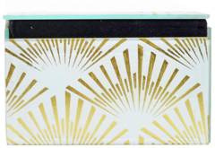 Szkatułka szklana w złote wzory mała