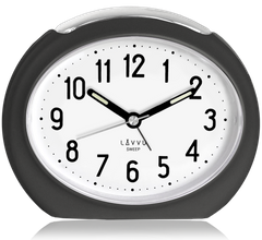 LAVVU Czarny budzik SWEEP - 3 LATA GWARANCJA!