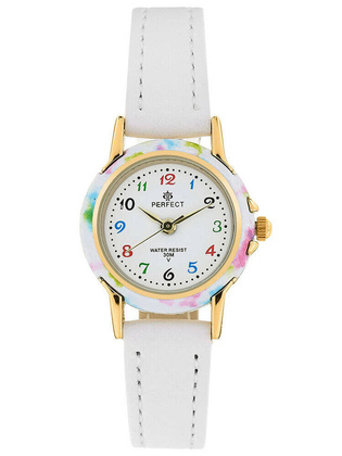 ZEGAREK DZIECIĘCY PERFECT LP284-04 KOMUNIJNY - biały + BOX