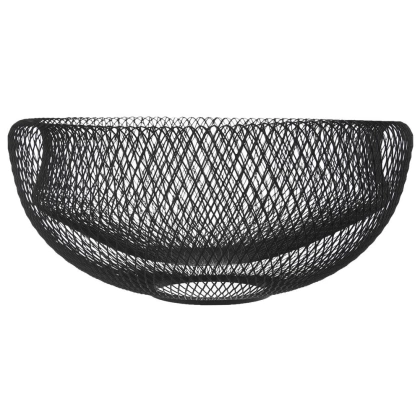 Koszyk na owoce i warzywa kosz metalowy czarny miska patera okrągła loft 30 cm