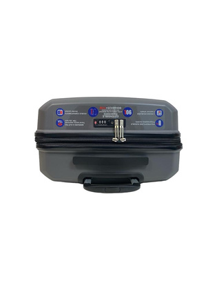 LYS Paris Bogota Średnia twarda szara walizka na kółkach 66 cm