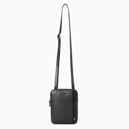 Torba na ramię skórzana PUCCINI ROYAL COLLECTION LGD5223 1 Czarny