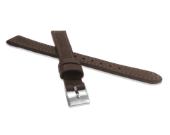 LAVVU Ciemnobrązowy szyty pasek SPORT z luksusowej skóry Top Grain - 12