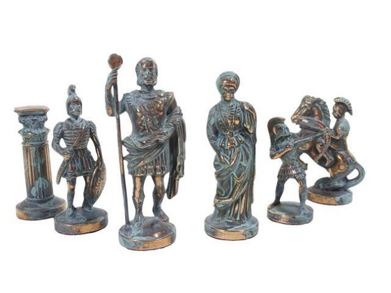 Duże ekskluzywne mosiężne szachy  - Łucznicy 44x44cm - S10BBRO