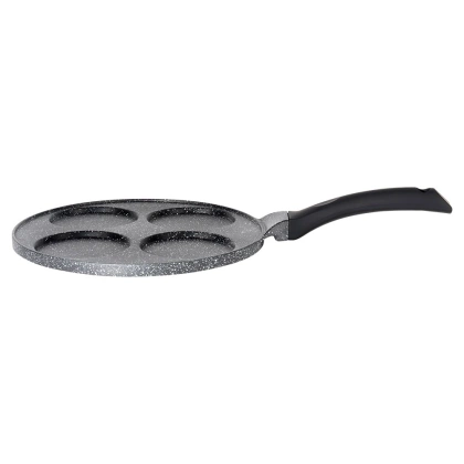 Patelnia do jajek granitowa 4 otwory BLACK LINE 26 cm