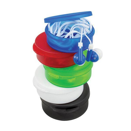 Słuchawki w plastikowym pudełku, 3,5 mm