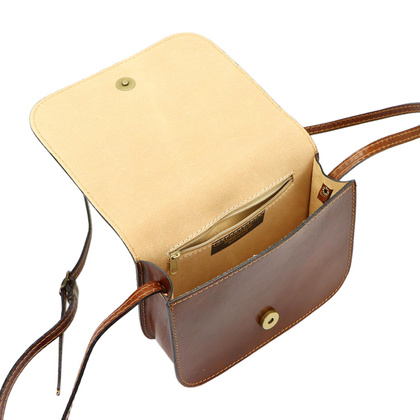 Torebka damska skórzana KEMER 43 Ciemny brąz