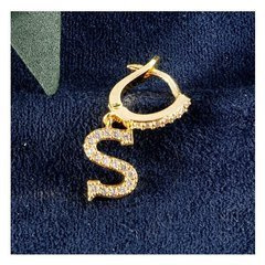 Kolczyki pozłacane literka S KST1683S