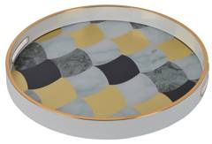 Taca okrągła we wzory geometryczne