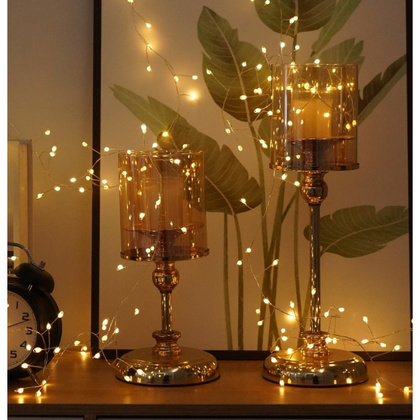 Zewnętrzne/wewnętrzne lampki choinkowe ryż 500 LED 17m, barwa ciepłe białe do dekoracji LAMP60CB