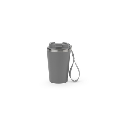 SPITZ. Kubek podróżny ze stali nierdzewnej (90% z recyklingu) z podwójnymi ściankami i matowym wykończeniem 460 ml