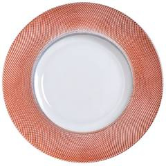 Podtalerz szklany z rożowym brzegiem