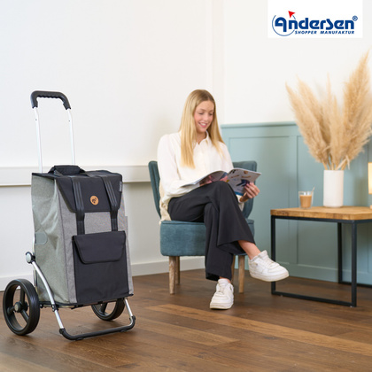 Wózek na zakupy ANDERSEN Royal 166 Senta 166-028-22 Szary
