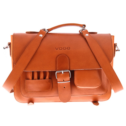 TECZKA SKÓRZANA 3W1 KEMER VOOC Vintage  P13 BRĄZOWA