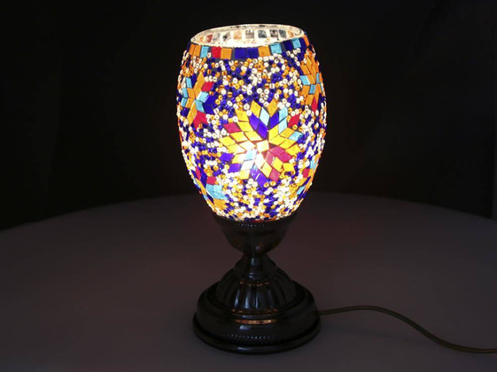 Lampa stołowa - klosz pojedynczy, wielokolorowy