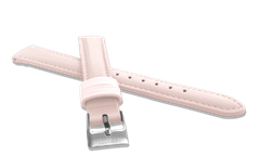 MINET Różowy szyty pasek z luksusowej skóry Top Grain - 16