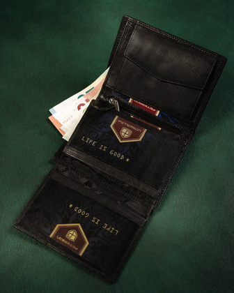 Duzy portfel meski z systemem RFID Protect