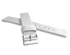 LAVVU Biały gładki pasek PLAIN z luksusowej skóry Top Grain - 20