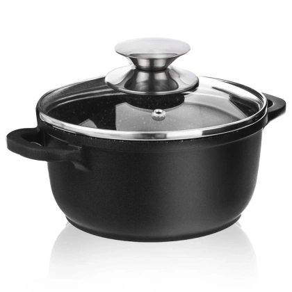 Zestaw garnków garnki granitowe patelnia GRANDE