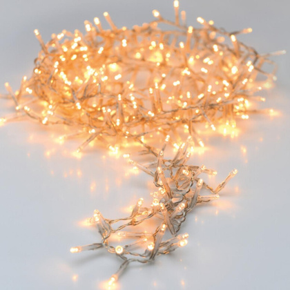 LAMPKI CHOINKOWE ŁAŃCUCH ŚWIETLNY 720 LED CIEPŁY BIAŁY PRZEŹROCZYSTY PRZEWÓD