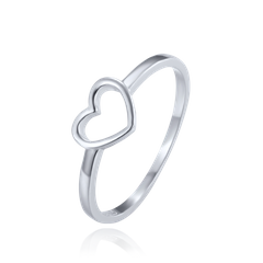 MINET Elegancki pierścien srebrny serce wielkość 22