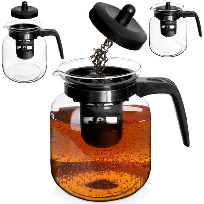 Dzbanek do herbaty z zaparzaczem i pokrywką żaroodporny 1,4 l