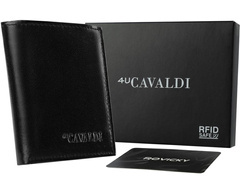 Duży, skórzany portfel z zabezpieczeniem rfid stop