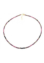 Naszyjnik TURMALIN GRANAT 925