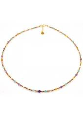 Naszyjnik Ametyst Amazonit 925