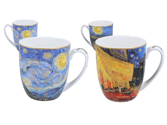 Kpl. 2 kubków - V. van Gogh,  Taras kawiarni nocą i Gwiaździsta Noc (CARMANI)