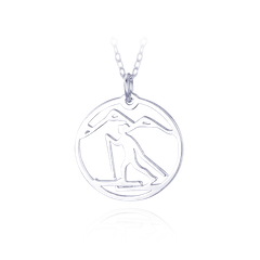 MINET Naszyjnik srebrny biegacz narciarski