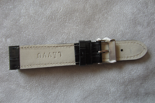 LAVVU Czarny szyty pasek CROCO z luksusowej skóry Top Grain - 14