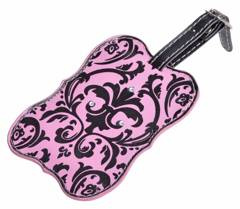 Zawieszka na bagaż różowo-czarna