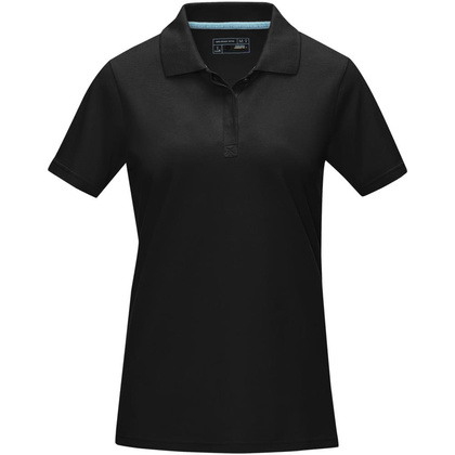 Damska organiczna koszulka polo Graphite z certyfikatem GOTS