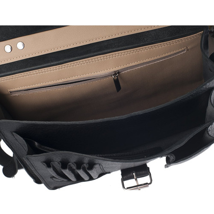 Torba na ramię skórzana KEMER B 890/JUCHT Czarna