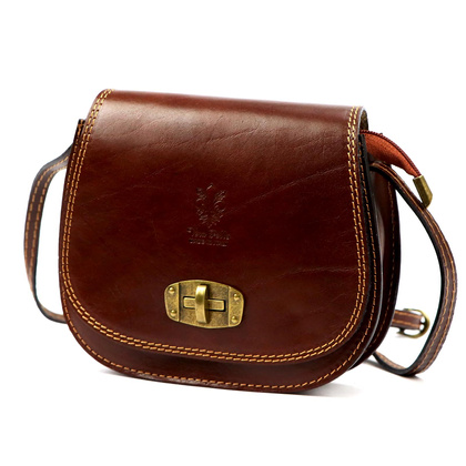 Torebka damska listonoszka, skóra naturalna