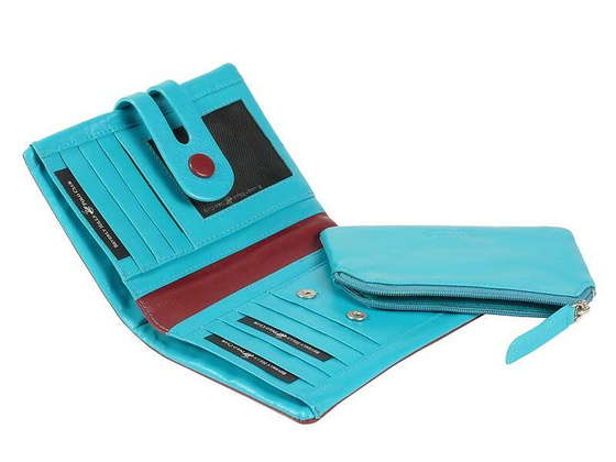 BH-283 UTAH Portfel damski skórzany Czerwony