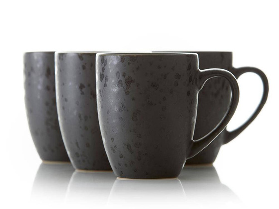 Zestaw kubków 300ml z uchem 4szt. Black/dark  821232