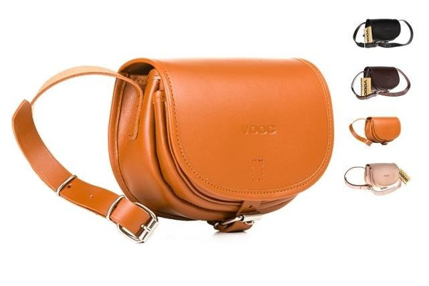 Listonoszka mała torebka KEMER VOOC Vintage P14 Koniak